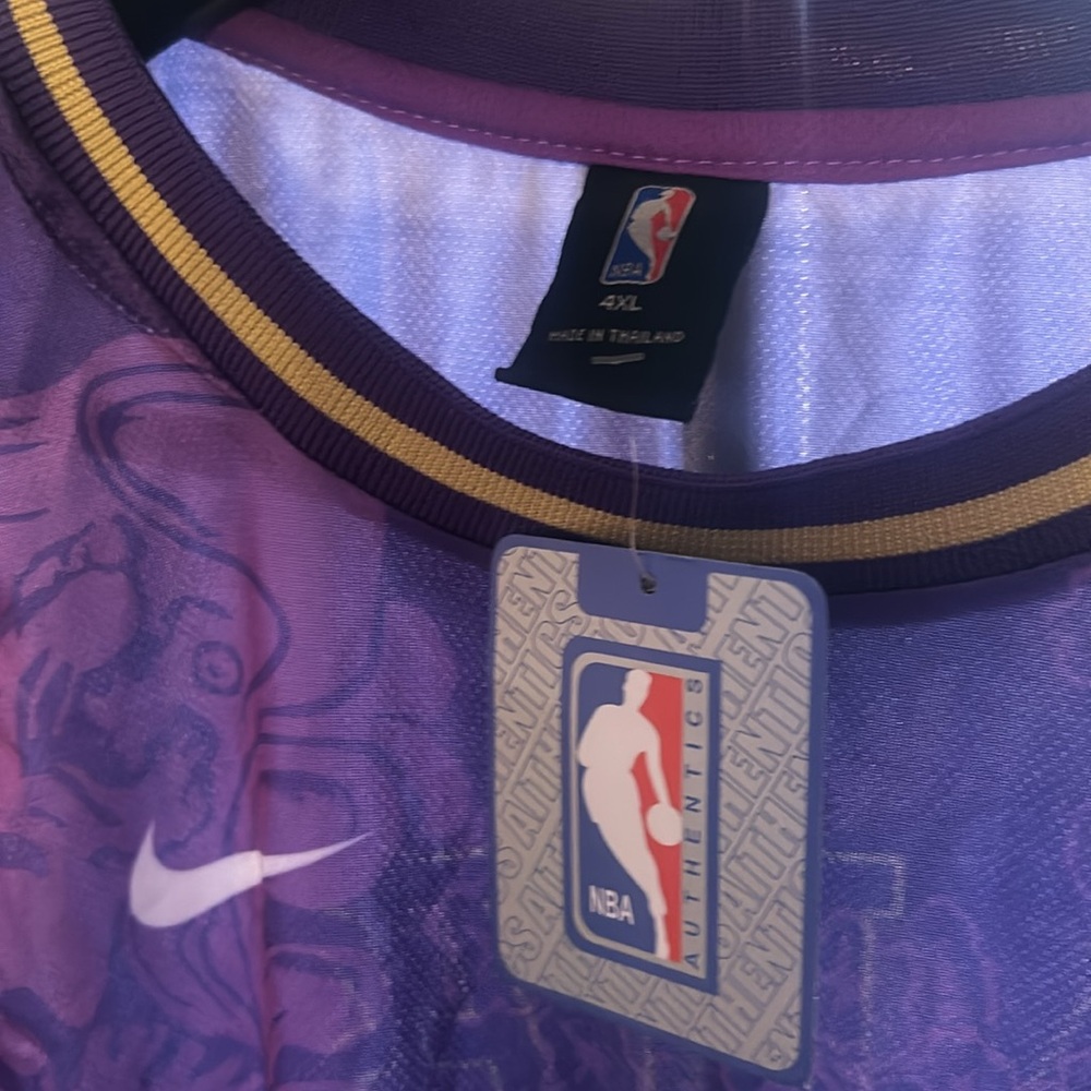 New Nike LeBron James Purple Swingman Jersey 4XL! NWT! - Picture 5 of 7